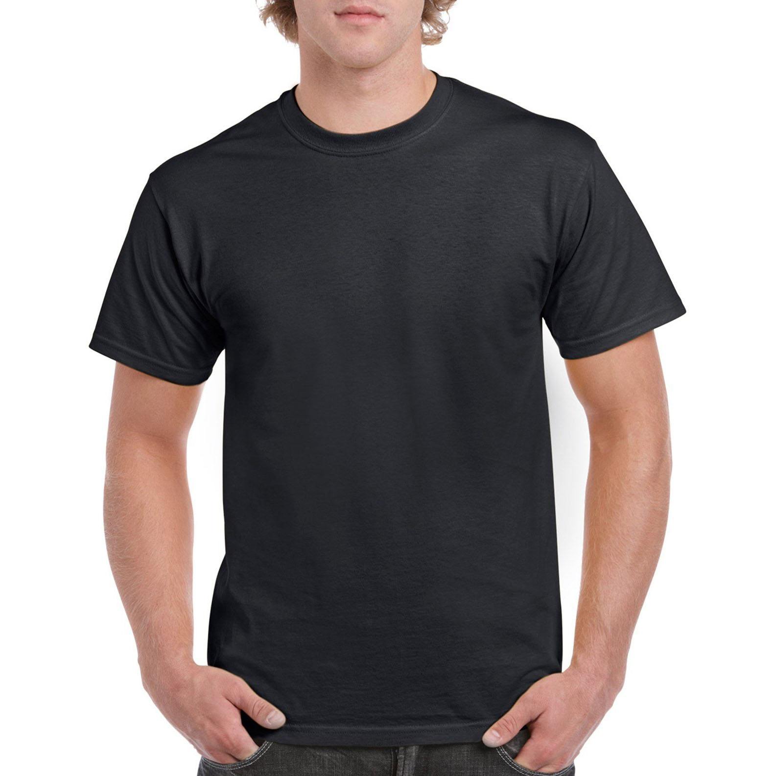 Gildan Mens Short Sleeve Crew Black T-Shirt Up to 2XL, 6-Pack, Men's, Size: Small
