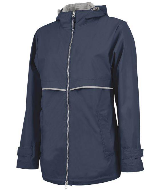 ジャケット・アウター RIVER0918 Charles River Apparel mens Rain Jacket, Black/Grey, X-Small